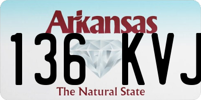 AR license plate 136KVJ