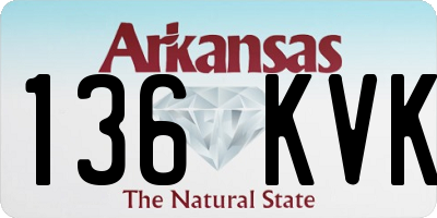 AR license plate 136KVK