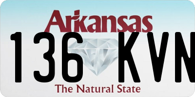 AR license plate 136KVN
