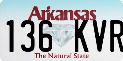 AR license plate 136KVR