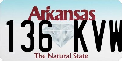 AR license plate 136KVW