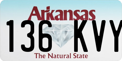 AR license plate 136KVY