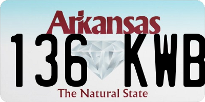 AR license plate 136KWB