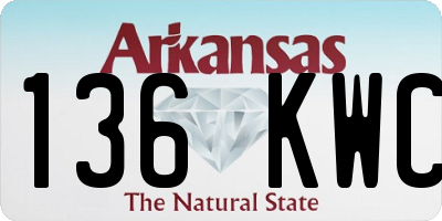 AR license plate 136KWC
