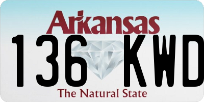 AR license plate 136KWD