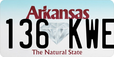 AR license plate 136KWE