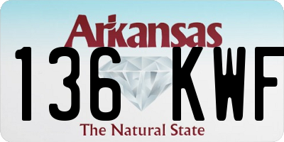 AR license plate 136KWF