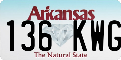 AR license plate 136KWG