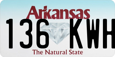 AR license plate 136KWH