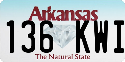 AR license plate 136KWI