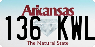 AR license plate 136KWL