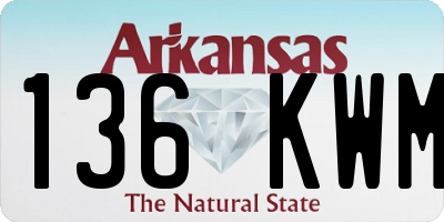 AR license plate 136KWM