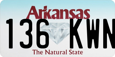 AR license plate 136KWN