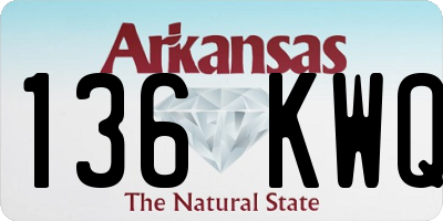 AR license plate 136KWQ