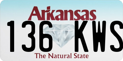AR license plate 136KWS