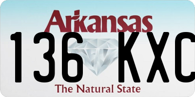 AR license plate 136KXC