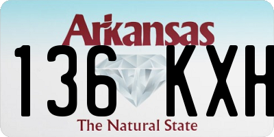 AR license plate 136KXH