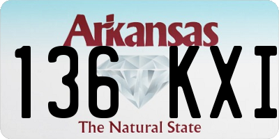 AR license plate 136KXI
