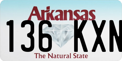 AR license plate 136KXN