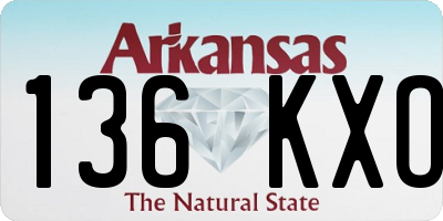 AR license plate 136KXO