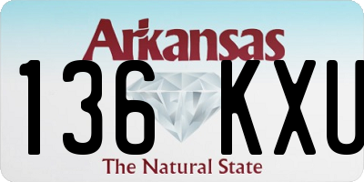 AR license plate 136KXU