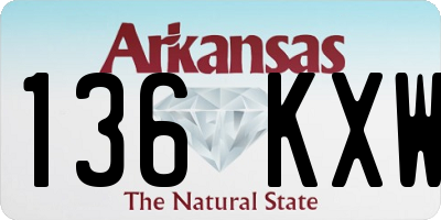 AR license plate 136KXW