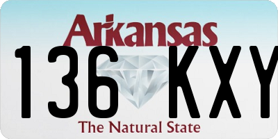AR license plate 136KXY