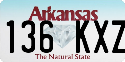 AR license plate 136KXZ