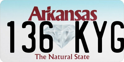 AR license plate 136KYG