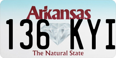 AR license plate 136KYI