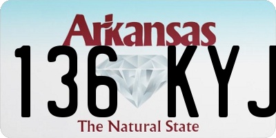 AR license plate 136KYJ