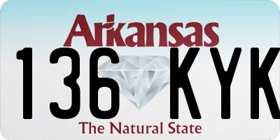 AR license plate 136KYK