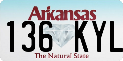 AR license plate 136KYL