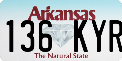 AR license plate 136KYR