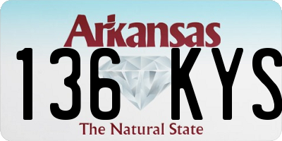 AR license plate 136KYS