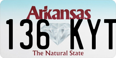 AR license plate 136KYT