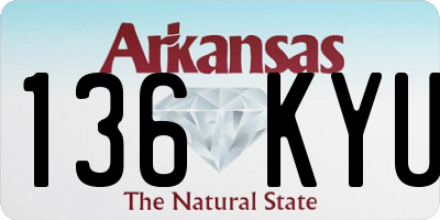 AR license plate 136KYU