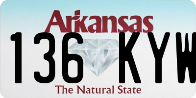 AR license plate 136KYW