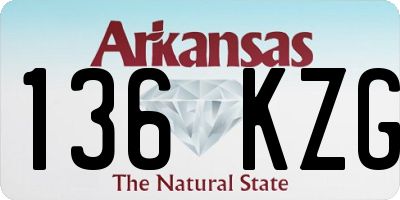 AR license plate 136KZG