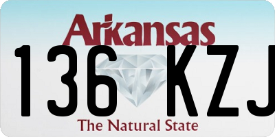 AR license plate 136KZJ