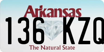 AR license plate 136KZQ