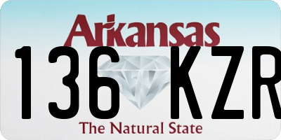 AR license plate 136KZR