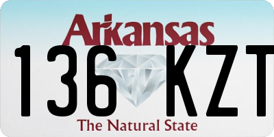 AR license plate 136KZT