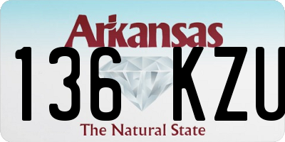 AR license plate 136KZU