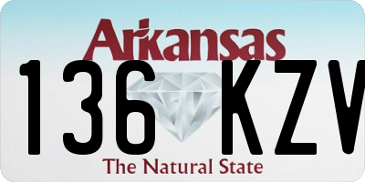 AR license plate 136KZV
