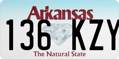 AR license plate 136KZY