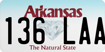 AR license plate 136LAA
