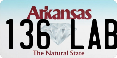 AR license plate 136LAB