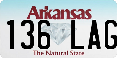 AR license plate 136LAG