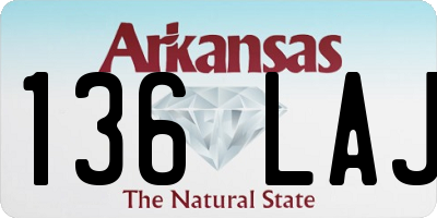 AR license plate 136LAJ